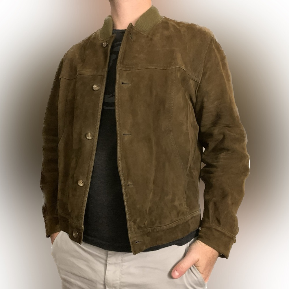 Unisex Suede Bomber Jacket